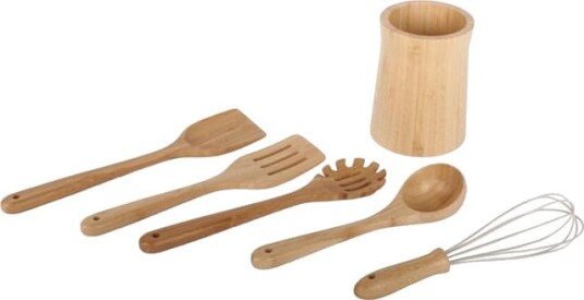 A Home kjøkkenredskaper i bambus 5 pk. med holder A100049 A Home kjøkkenredskaper i bambus 5 pk. med holder A100049