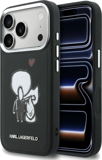 Karl Lagerfeld MagSafe Mobildeksel med Baklogo for iPhone 17 Pro Max - Svart Karl Lagerfeld MagSafe Mobildeksel med Baklogo for iPhone 17 Pro Max - Svart