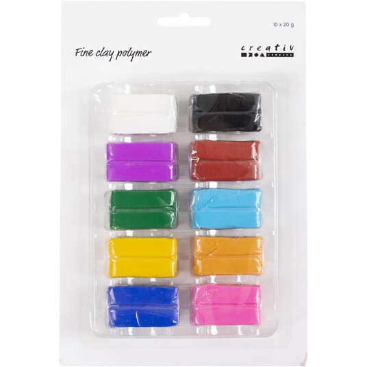 Fine Clay Polymer Colourful 10x20 g 78101