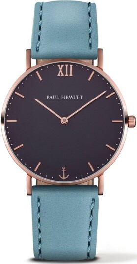 Paul Hewitt Dameklokke PH 6455198K Sailor Line Sort/Lær Ø39 mm