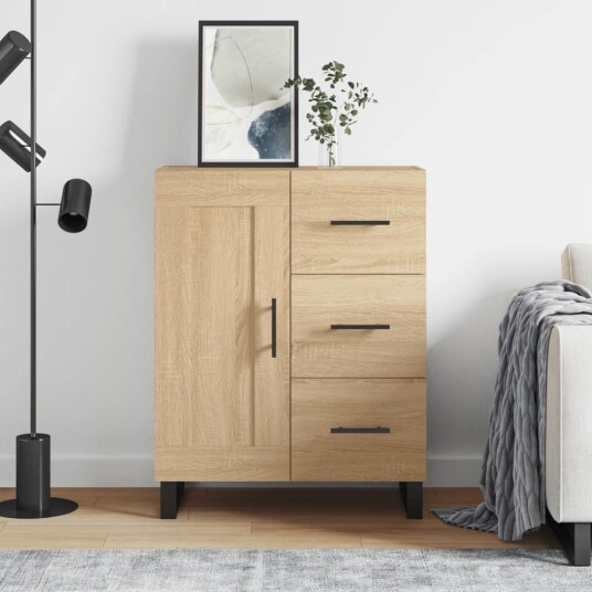 Skjenk sonoma eik 69,5x34x90 cm konstruert tre