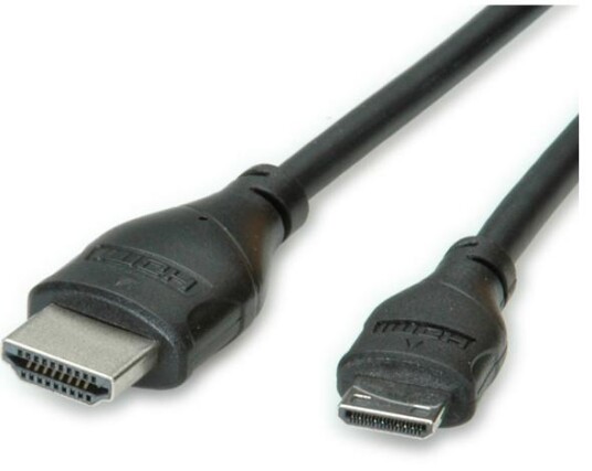 Roline HDMI Type C (Mini) Høykvalitetskabel 0,8 m - 1920 x 1080 piksler