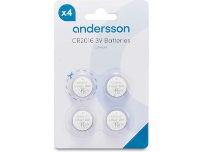Andersson CR2016 Litiumbatteri 4 pk
