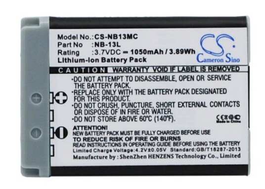 Batteri for Canon PowerShot G7X / G5X / G9X
