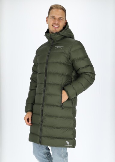 Swedemount Östersund Long Down Coat Olive/Black M Dunjakker
