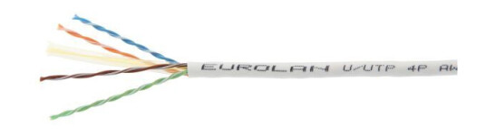 Eurolan 19D-U6-25WT-R500 Datakabel hvit, LSZH, Dca Trommel
