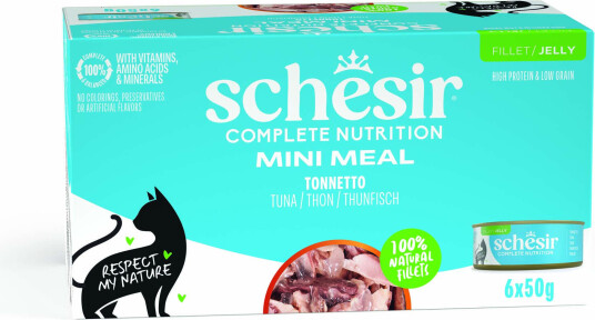 Schesir Våtfôr Complete Nutrition Filet I Gelé Tunfisk 24 X 50 G