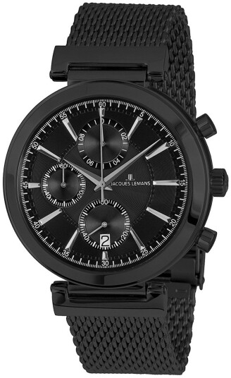 Jacques Lemans Herreklokke 1 1699E Verona Sort/Stål Ø45 mm