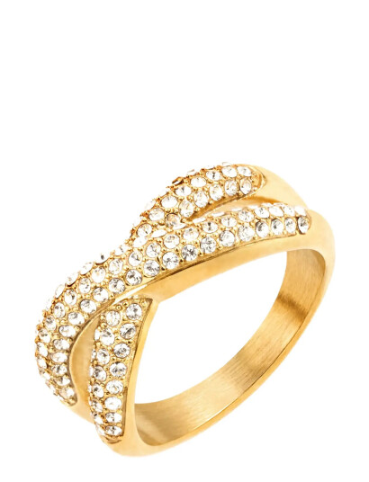 By Jolima Cross Ring Gold 18 MM By Jolima Cross Ring Gold 18 MM