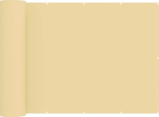 vidaXL Balkong privat skjerm 200 x 200 cm Stoff med PU belegg sand