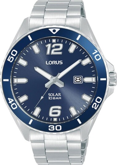Lorus Lorus Solar herreklokke med stållenke