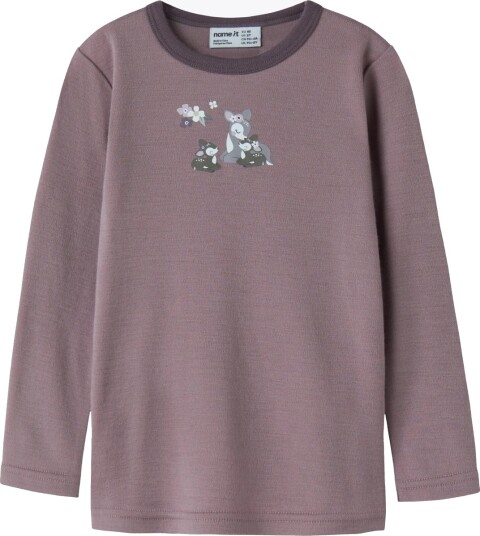 Name It Willit Wool Long Sleeve Top Rosa 110