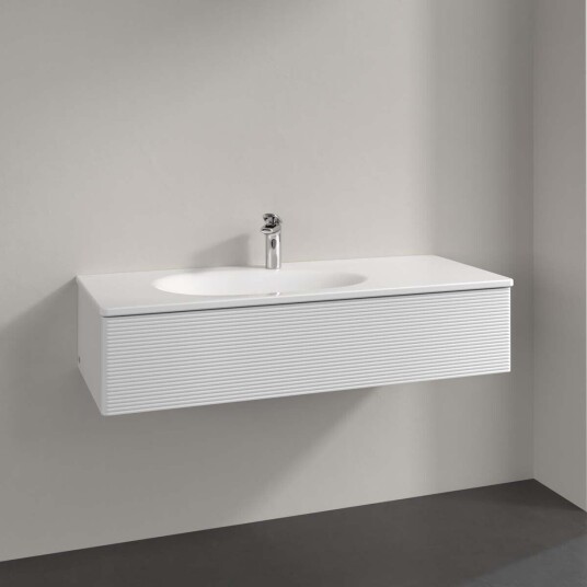 Villeroy & Boch  Antao Servantskap med 1 skuff 118,8x49,3x25,6 cm m/lys Hvit Høyglans