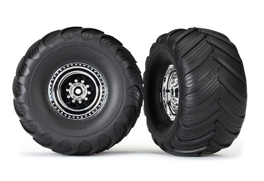 Traxxas 3663X Tires & Wheels Terra Groove/Chrome 2.0/3.0" Truck Traxxas 3663X Tires & Wheels Terra Groove/Chrome 2.0/3.0" Truck