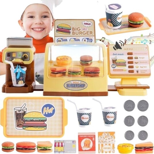 Woopie Butikk Restaurant Fastfood Mini Burgerbutikk "Big Burger"