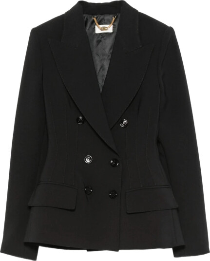 Elisabetta Franchi Dame Jakker Svart M, Elisabetta Franchi Dame Jakker Svart M,