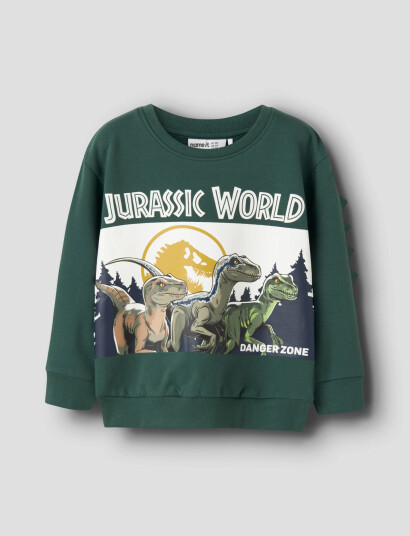 Name It Nmmoswald Jurassic Nreg Sweat Bru Sky Green 92