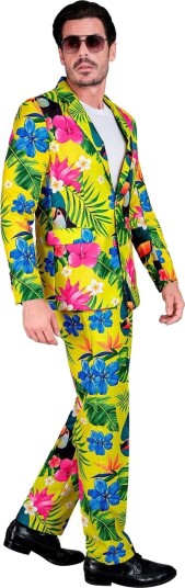 UV Glow Tropisk Kostymedress til Herre Medium UV Glow Tropisk Kostymedress til Herre Medium