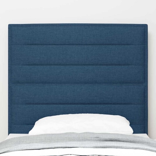 Sengegavl Linje Design Blå 100 cm Stoff