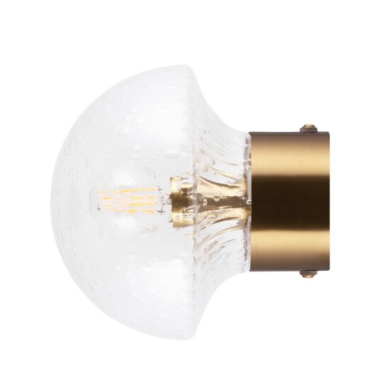 Globen Lighting Fungo 16 Vegglampe/Taklampe IP44 Klar/Børstet Messing Globen Lighting Fungo 16 Vegglampe/Taklampe IP44 Klar/Børstet Messing