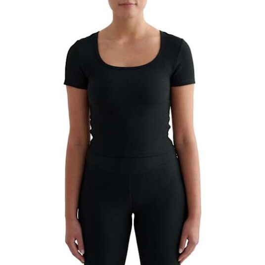 aim´n Ribbed Performance Short Sleeve - Black - XS