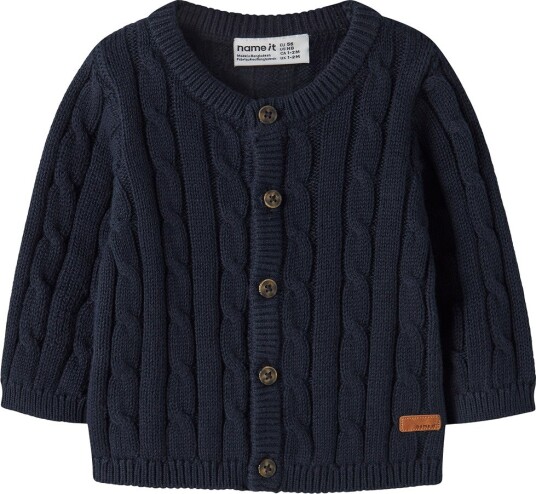 Name It - Cardigan - Strikk - NBMRAFFAT - Navy Blazer - Name It - 56 - Cardigan - Marineblå