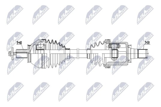 Nty Drivaksel NTY NPW FR 176