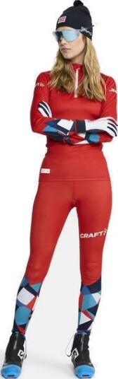 CRAFT NOR ADV Nordic Ski Club Jersey Dame Blaze/Bright Red