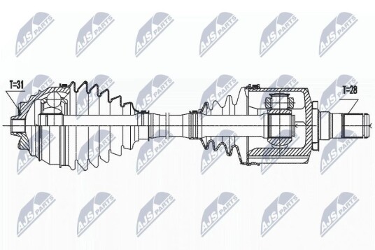 Nty Drivaksel NTY NPW BM 186 Nty Drivaksel NTY NPW BM 186