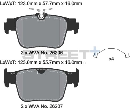 PAGID Racing T8232SP2001 Bremseklosser PAGID Racing T8232SP2001 Bremseklosser