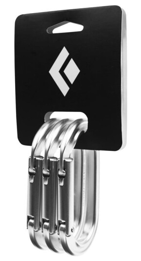 Black Diamond Oval Keylock Carabiner 3-Pack Black Diamond Oval Keylock Carabiner 3-Pack