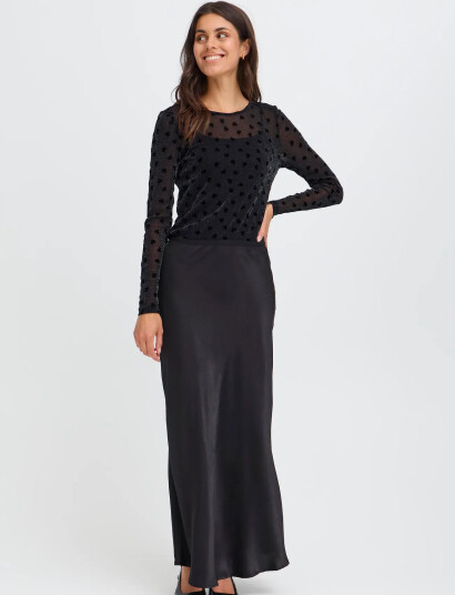 Fransa Frmesh Tee 3 - Black - XS Fransa Frmesh Tee 3 - Black - XS