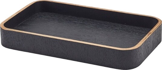 Brett Svart Finér Tre 23 x 13.8 x 3cm
