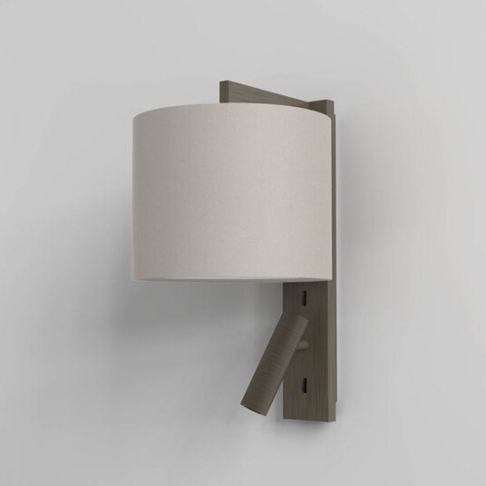 Ravello LED Reader vegglampe rund skjerm - Bronse / Putty Ravello LED Reader vegglampe rund skjerm - Bronse / Putty