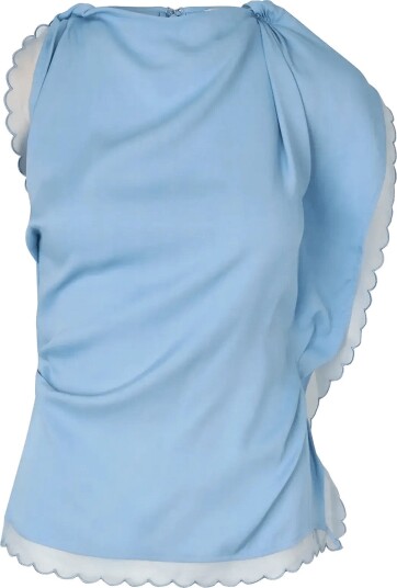 STINE GOYA 2538 Viscose Organza Draped Sleeve Blue XL