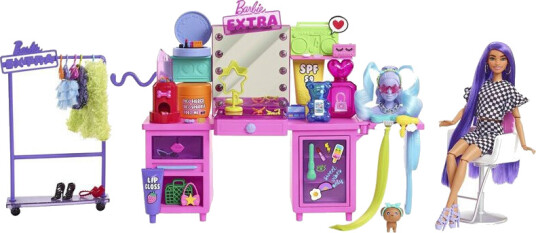 Barbie Extra Lekesett Dukke Med Sminkebord