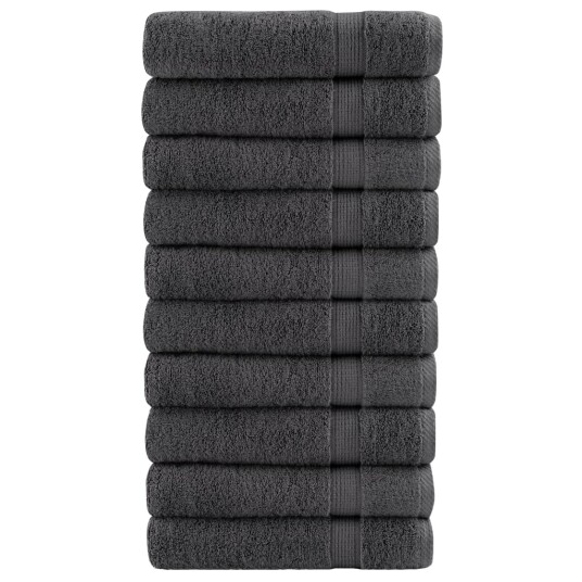 Premium håndklær SOLUND 10 stk antrasitt 100x200 cm 600gsm Premium håndklær SOLUND 10 stk antrasitt 100x200 cm 600gsm