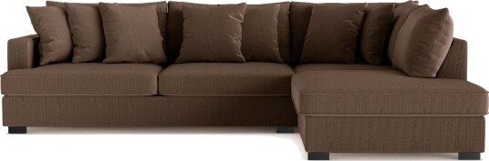 Rossita 4 seters Høyrevendt L formet Dyp Sjeselongsofa i Kordfløyel Brun Rossita 4 seters Høyrevendt L formet Dyp Sjeselongsofa i Kordfløyel Brun