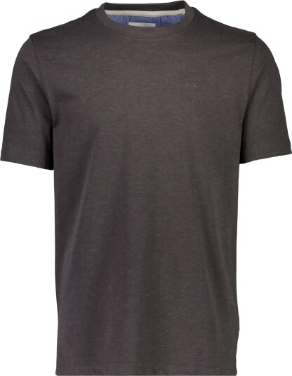 Bison Basic O Neck Tee With Small Bison Logo   CHARCOAL MEL   M