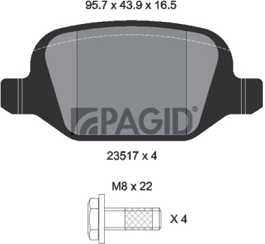 PAGID T1240N Bremseklosser