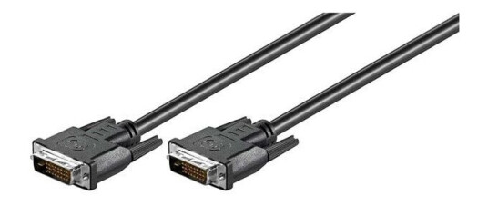 Pro DVI-D Dual Link 0.5m Kabel Svart 24+1 Pins Pro DVI-D Dual Link 0.5m Kabel Svart 24+1 Pins
