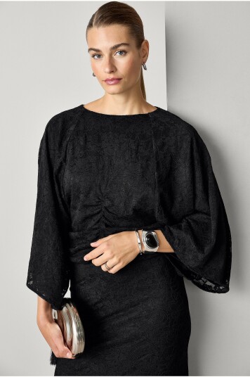 Joelle Bluse i blonde Svart