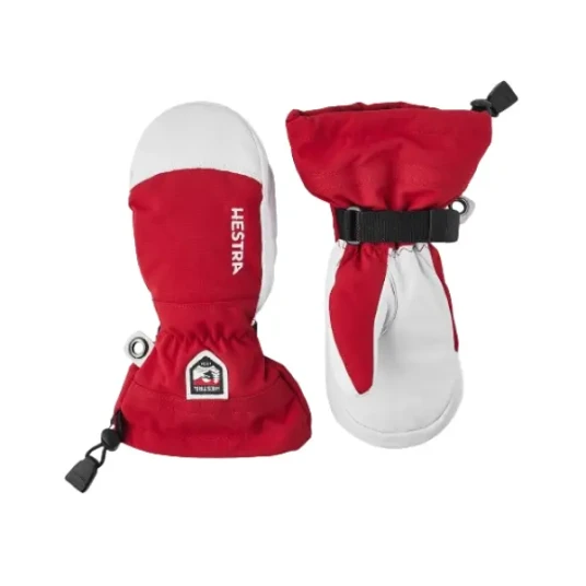 Hestra Army Leather Heli Ski jr - mitt red