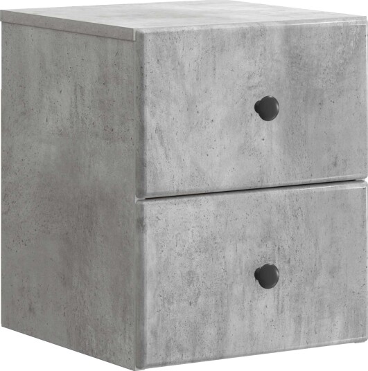 Vegghengt Nattbord Betonggrå 34,5 x 33 x 40 cm Konstruert tre