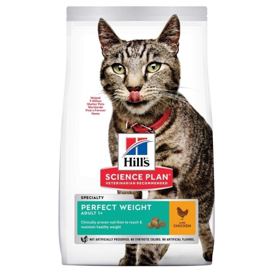 Hill's Science Plan Perfect Weight Tørrfôr til Katt med Kylling 1,5 kg