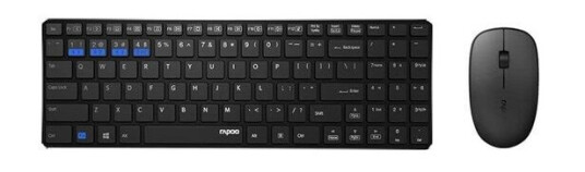 RAPOO Keyboard/Mice Set 9300M Wireless Multi-Mode Black - Tastatur & Mussett - Svart RAPOO Keyboard/Mice Set 9300M Wireless Multi-Mode Black - Tastatur & Mussett - Svart