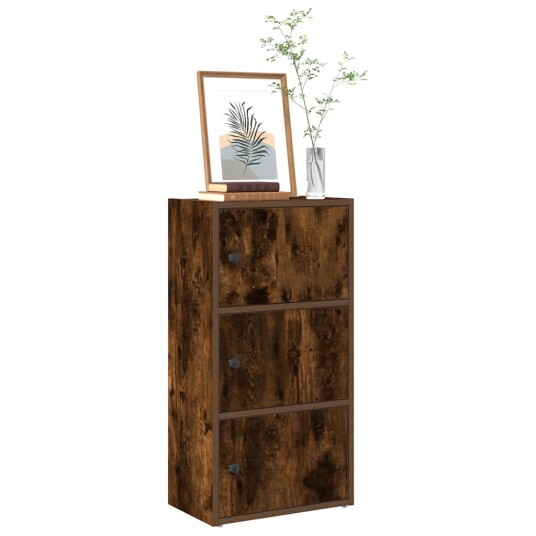 Bokhylle røkt eik 40x24x77 cm konstruert tre