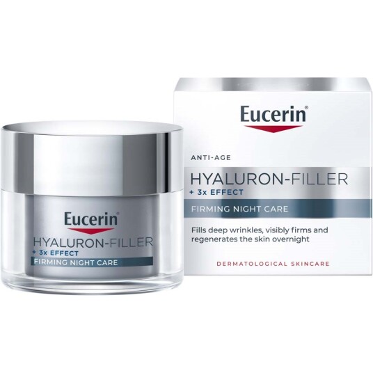 Eucerin Hyaluron-Filler Nattkrem 50 ml for Anti-age og Fuktighetsgivende Effekt Eucerin Hyaluron-Filler Nattkrem 50 ml for Anti-age og Fuktighetsgivende Effekt