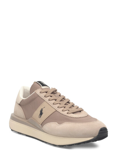 Polo Ralph Lauren Train 89 Suede Paneled Sneaker   Beige   47
