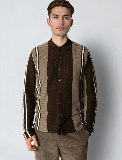 Clean Cut Copenhagen Buckley Cardigan - Brown - M
